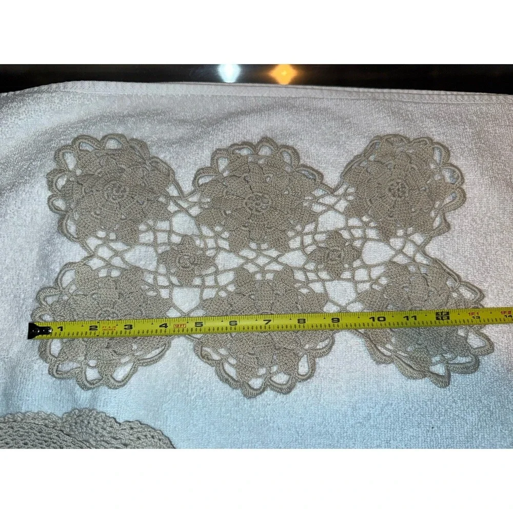 Vintage Doilies Lot Of 3 . Beige Color Great Conditions No‎ Tears Handmade